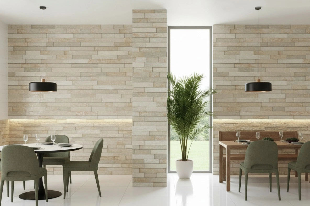 Splitline Mint 30X60 CM Feature Wall Tiles