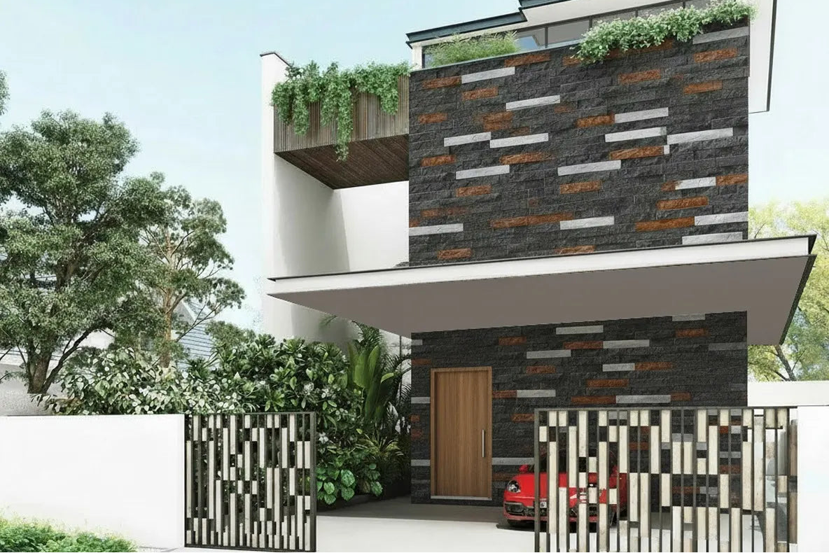 Splitline Graphite 30x60 CM Feature Wall Tiles