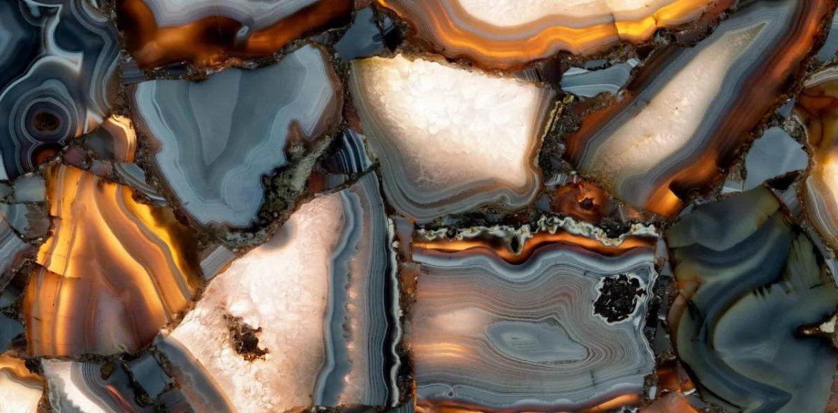 VOLCANIC CHARCOAL 60X120 CM GLASS - Surfaces Tiles