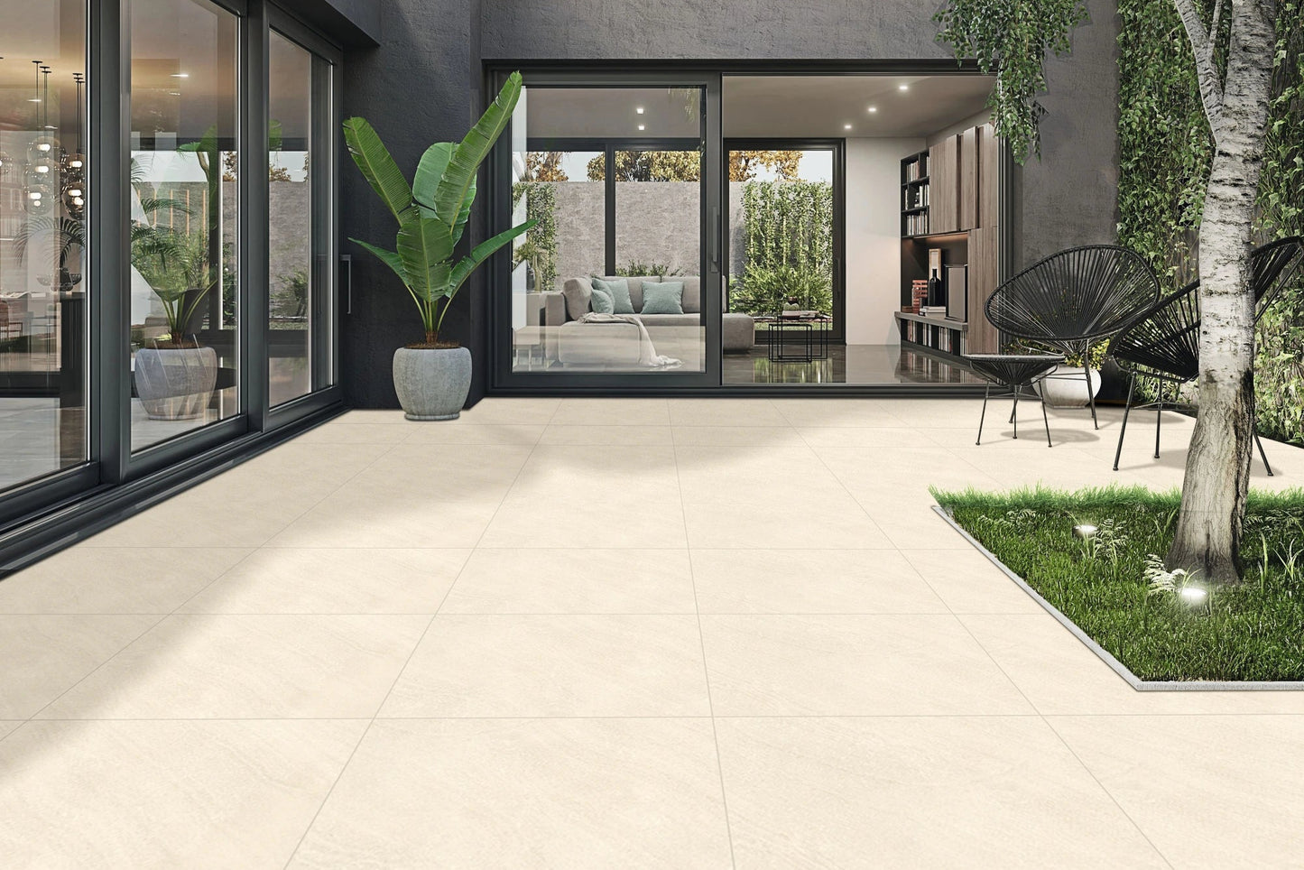 Austin Ivory 60x90cm (2cm) Outdoor Matt Porcelain Floor Tiles