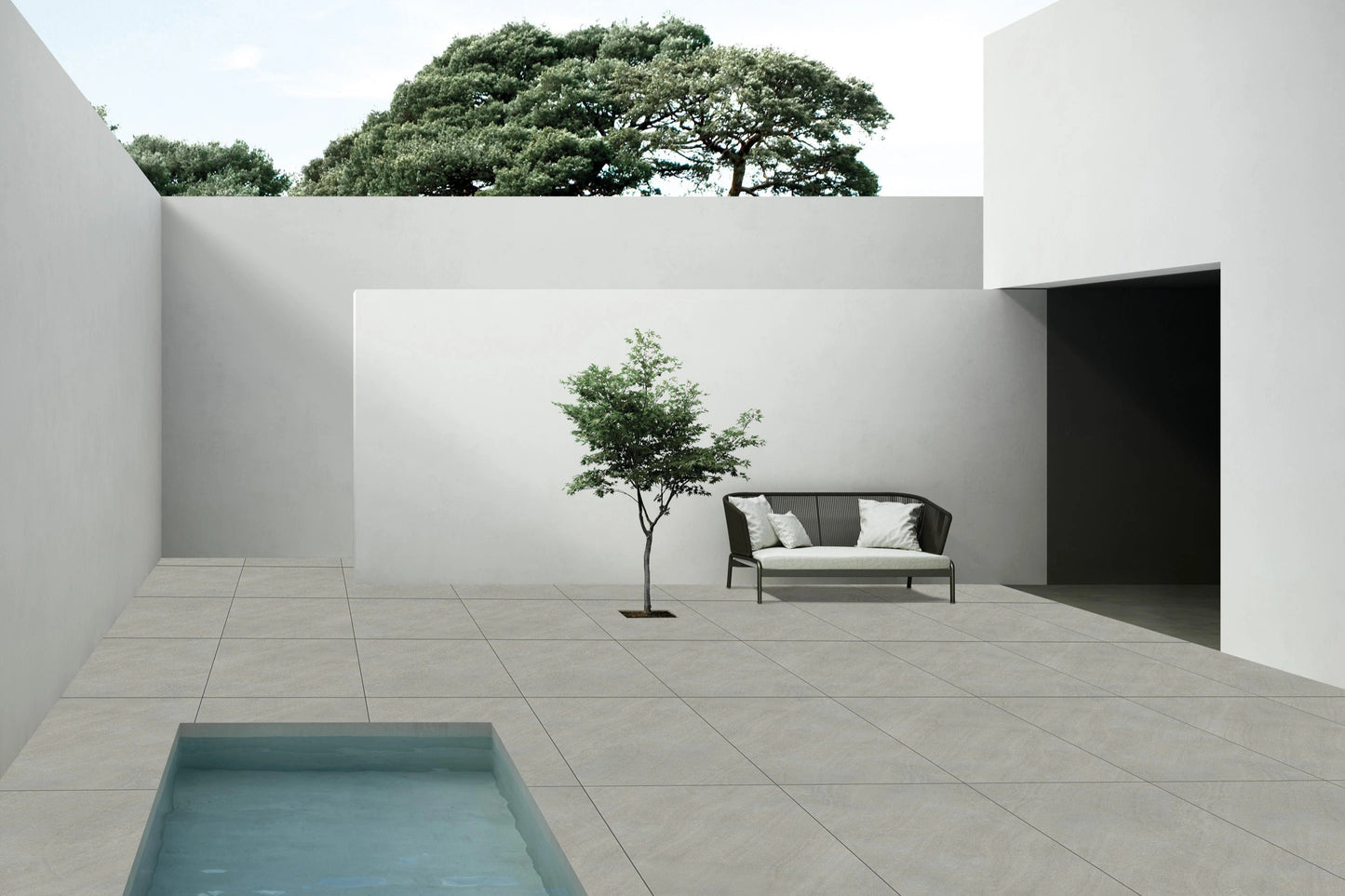Austin Grey 60x60cm (2cm) Outdoor Matt Porcelain Floor Tiles