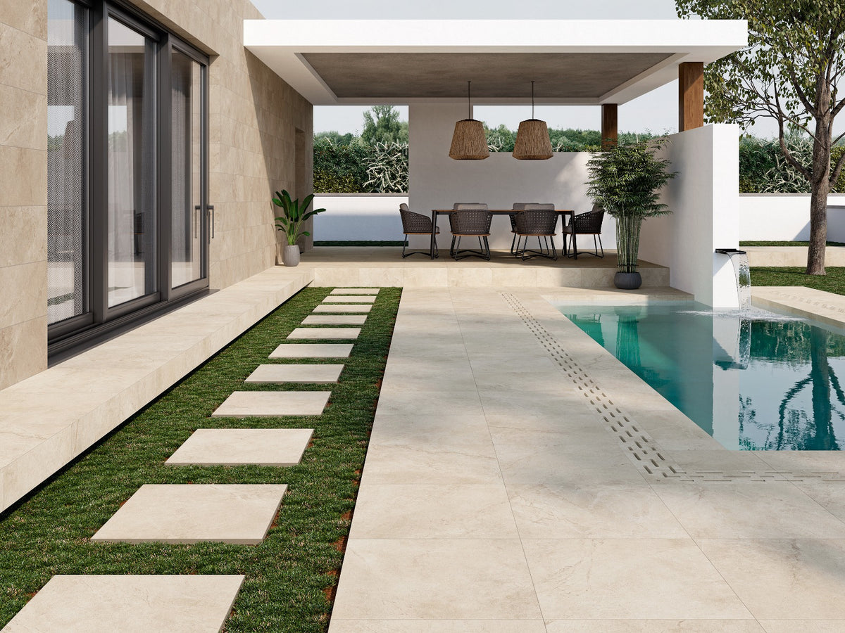 Render Bone 60x90cm (2cm) Outdoor Porcelain Tiles
