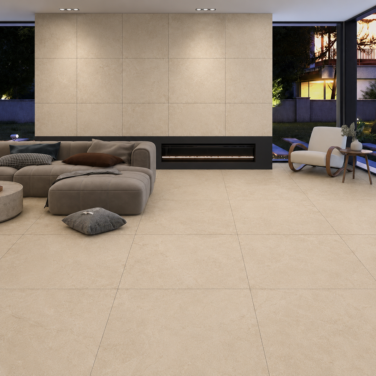 Render Bone 100X100 CM Matt Porcelain Tiles