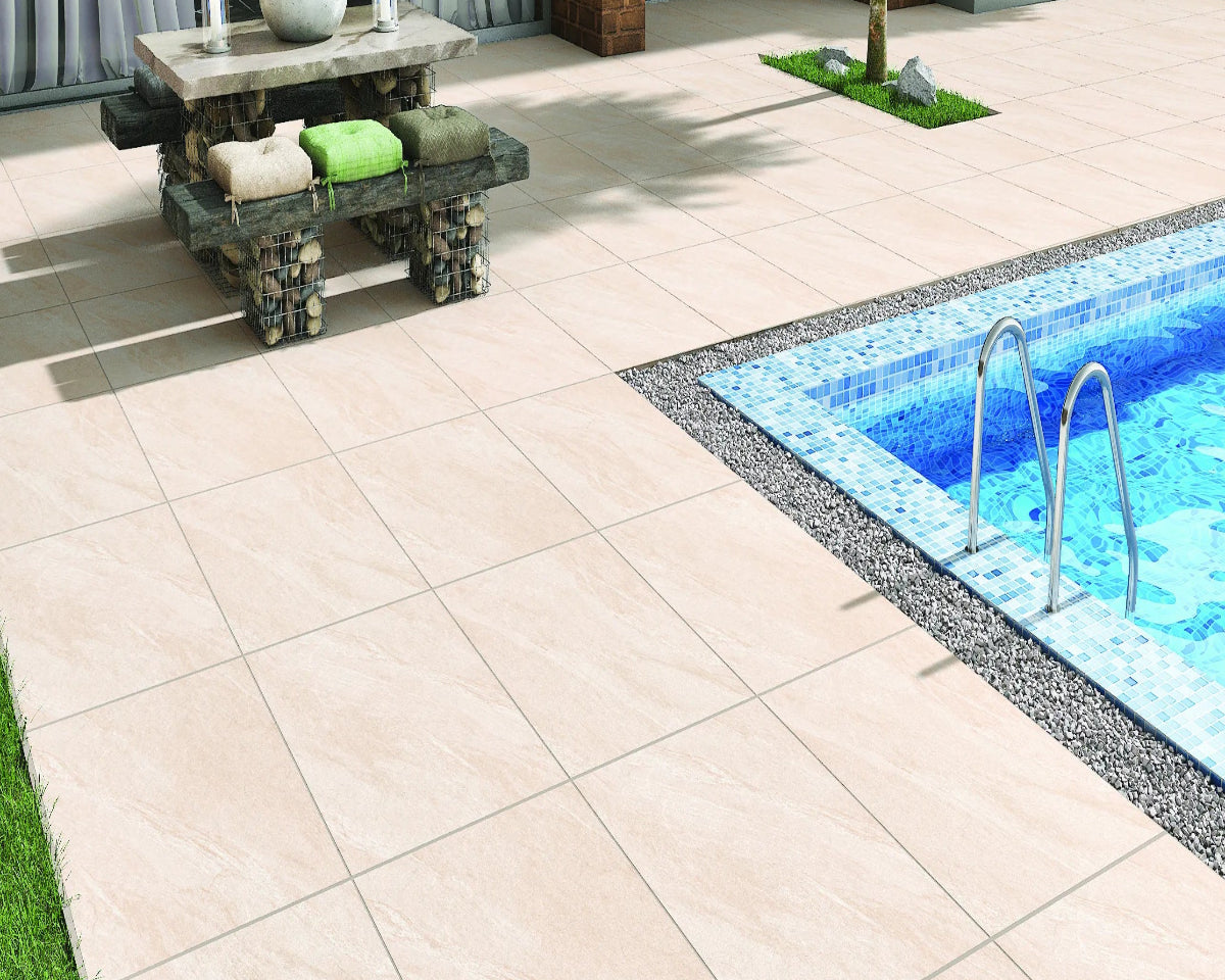 County Crema 60x90cm (2cm) Matt Outdoor Porcelain Tiles