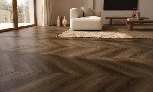 Espresso Ember Herringbone SPC Click Vinyl Flooring 1.5sqm Pack Waterproof Rigid Core Wood Effect Flooring with Built-in Underlay – 20 Planks