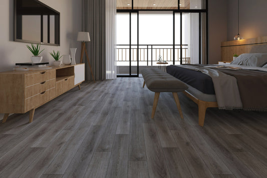 Espresso Ember SPC Click Vinyl Flooring 122X18.1 CM Waterproof Rigid Core Wood Effect Flooring with Built-in Underlay