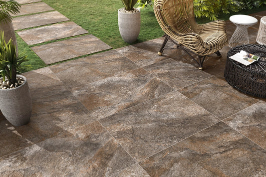 Rough Bruno 60x90cm (2cm) Matt Outdoor Porcelain Floor Tiles