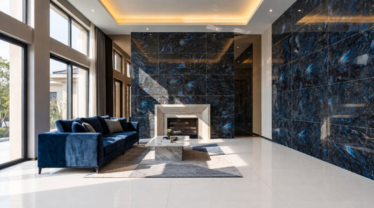 Titan Blue 60x120 CM Glass Tiles