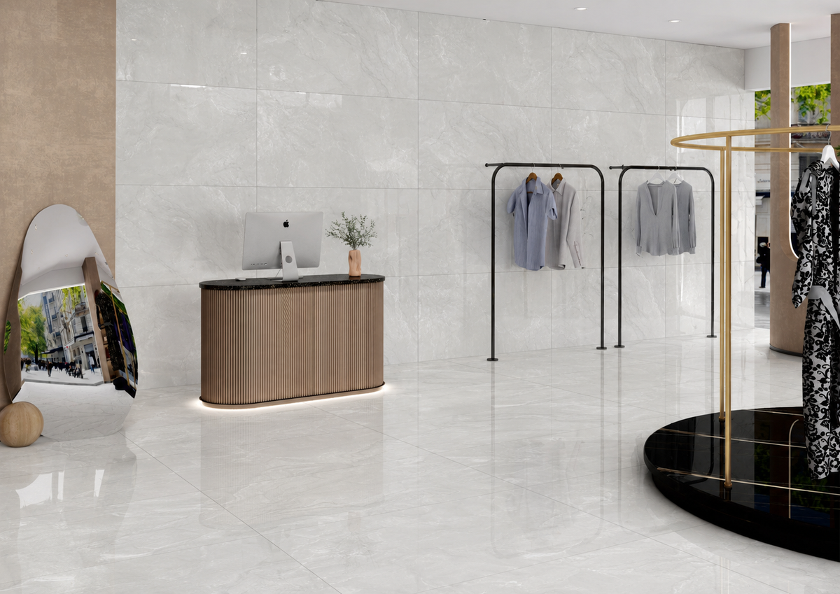 Storm Cloud Grey 60x120 cm Polished Porcelain Tiles