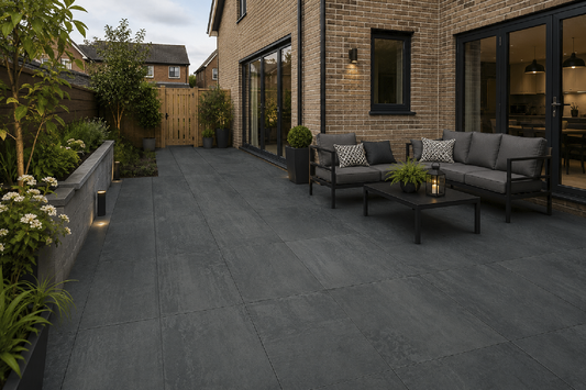 Vulcan Anthracite 60x90cm (2cm) Outdoor Porcelain Floor Tiles