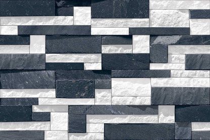 MATT ROCK BLACKWHITE 30X45 HARDEOL 029 R2 Rockstone Matt Black & White Tiles Rockstone Matt Black & White,black and white tile,bedroom wall tiles,tiles design,brick tiles